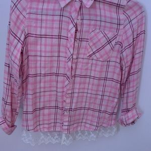 Pink plaid with lace